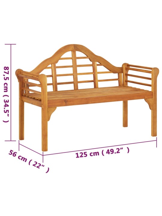 Zahradní lavice 125 cm masivní akáciové dřevo