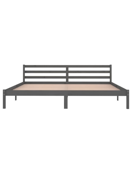 Rám postele masivní borové dřevo 200 x 200 cm šedý