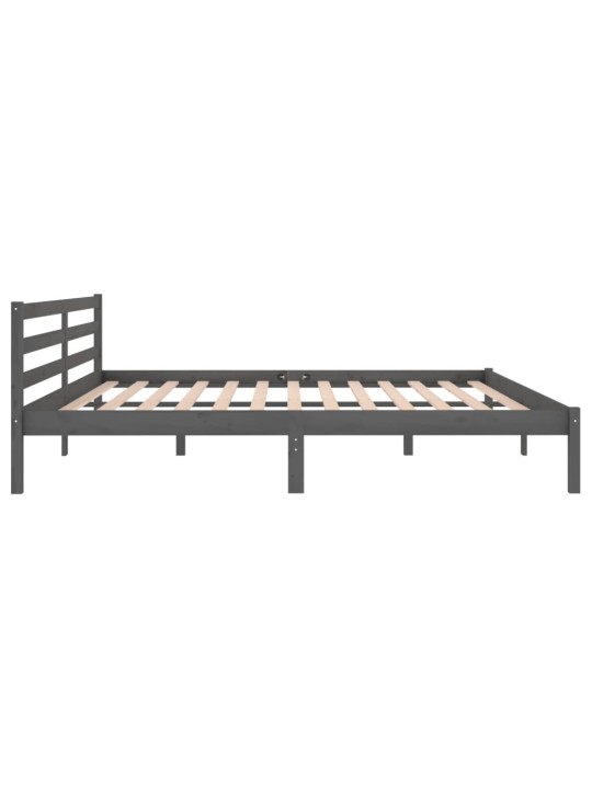 Rám postele masivní borové dřevo 200 x 200 cm šedý