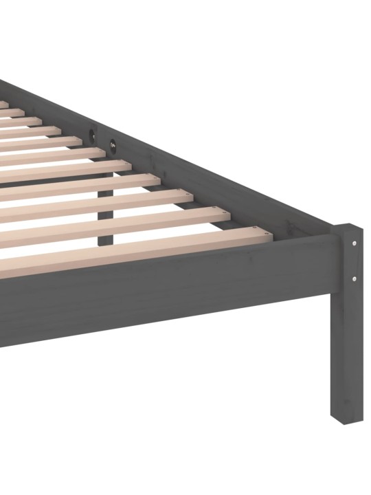 Rám postele masivní borové dřevo 200 x 200 cm šedý
