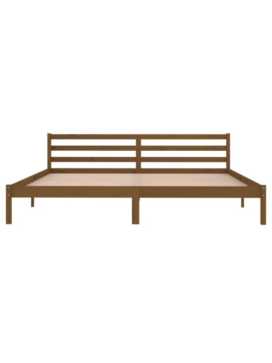 Rám postele masivní borovice 200 x 200 cm medově hnědý