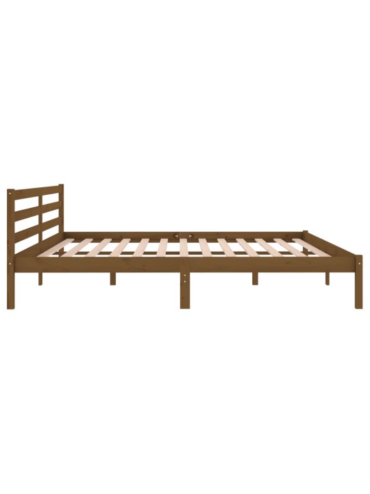 Rám postele masivní borovice 200 x 200 cm medově hnědý