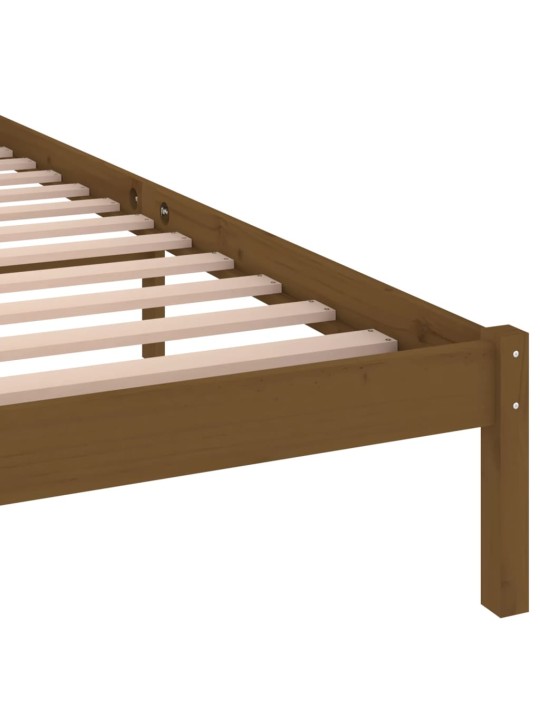 Rám postele masivní borovice 200 x 200 cm medově hnědý