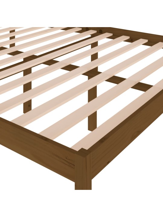Postel pro seniory medově hnědá 150 x 200 cm King Size borovice