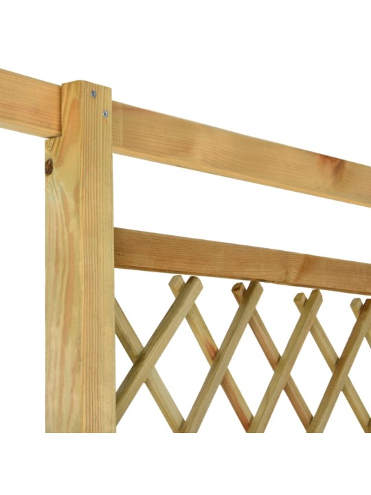 Rohová pergola s lavicí 166 x 81 x 174 cm impregnovaná borovice