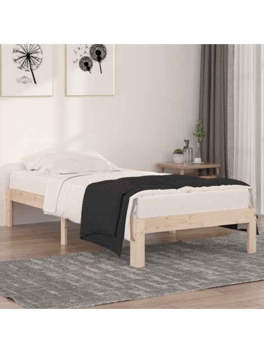 Rám postele masivní dřevo 90 x 190 cm Single