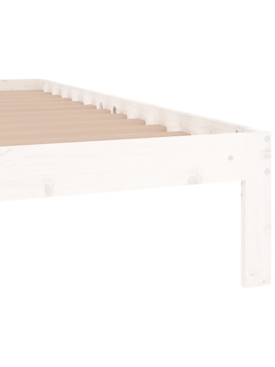 Rám postele bílý masivní dřevo 90 x 190 cm jednolůžko