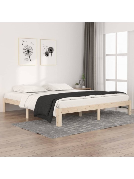 Rám postele masivní dřevo 180 x 200 cm Super King Size