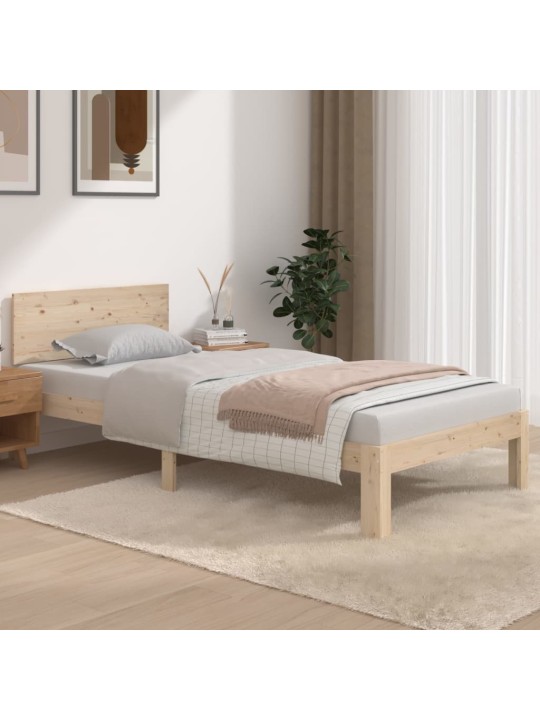 Rám postele masivní dřevo 90 x 190 cm Single