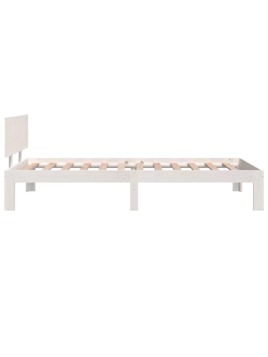 Rám postele bílý masivní dřevo 90 x 190 cm jednolůžko