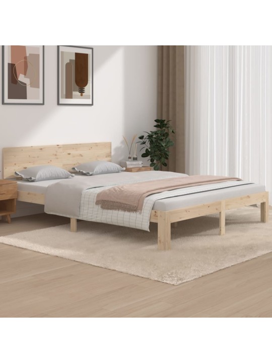 Rám postele masivní dřevo 150 x 200 cm King Size
