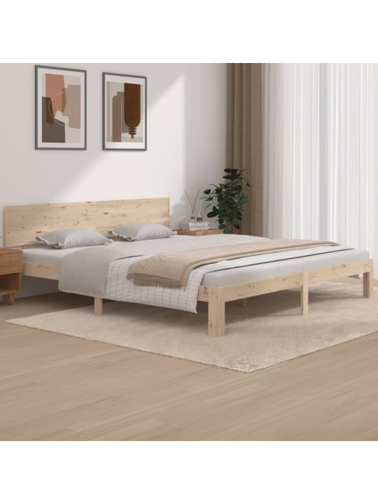 Rám postele masivní dřevo 180 x 200 cm Super King Size