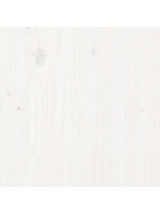 Rám postele bílý masivní dřevo borovice 200 x 200 cm