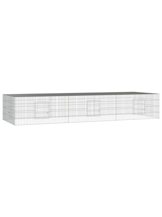 3dílná klec pro králíka 325 x 109 x 54 cm pozinkované železo