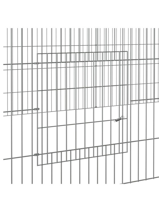 4dílná klec pro králíka 433 x 109 x 54 cm pozinkované železo