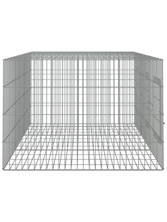 3dílná klec pro králíka 163 x 79 x 54 cm pozinkované železo