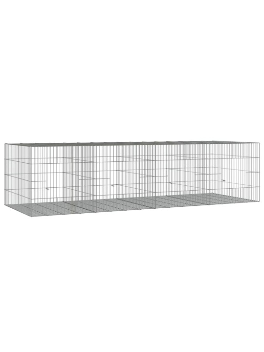 4dílná klec pro králíka 217 x 79 x 54 cm pozinkované železo
