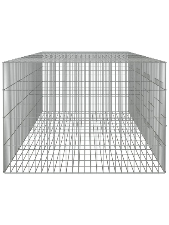 4dílná klec pro králíka 217 x 79 x 54 cm pozinkované železo