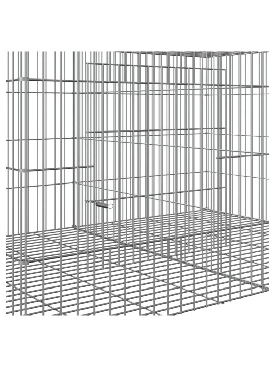 6dílná klec pro králíka 327 x 79 x 54 cm pozinkované železo