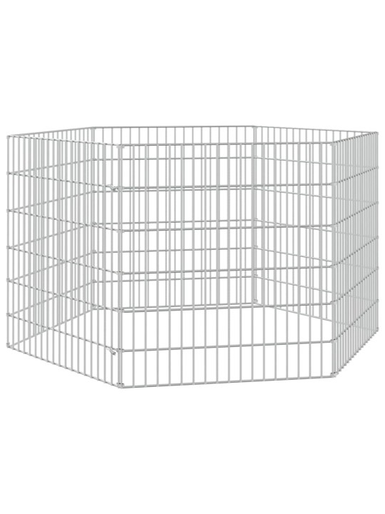 Ohrádka pro zvířata 6 panelů 54 x 60 cm pozinkované železo