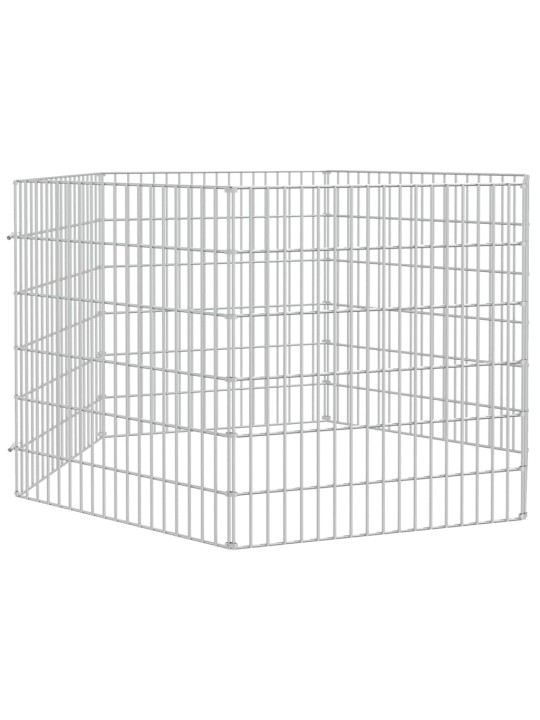 Ohrádka pro zvířata 6 panelů 54 x 60 cm pozinkované železo