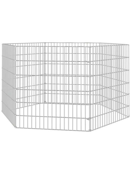 Ohrádka pro zvířata 6 panelů 54 x 60 cm pozinkované železo