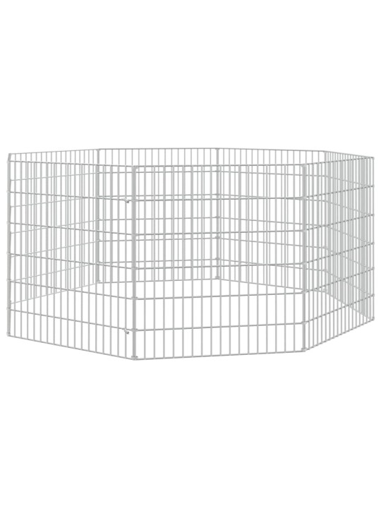 Ohrádka pro zvířata 8 panelů 54 x 60 cm pozinkované železo