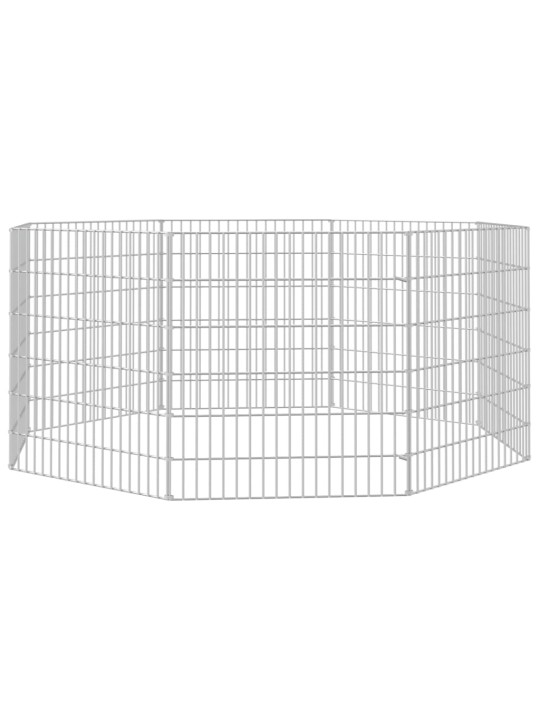 Ohrádka pro zvířata 8 panelů 54 x 60 cm pozinkované železo