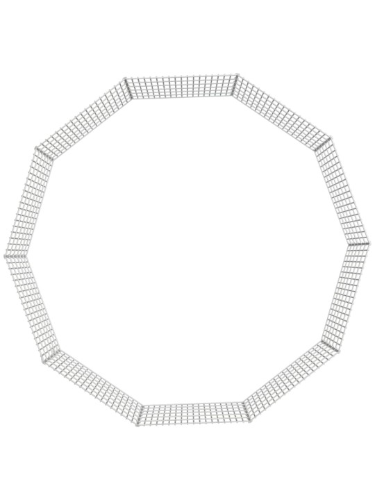 Ohrádka pro zvířata 10 panelů 54 x 60 cm pozinkované železo
