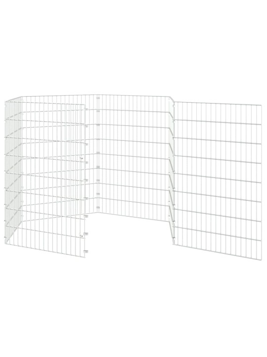 Ohrádka pro zvířata 6 panelů 54 x 80 cm pozinkované železo