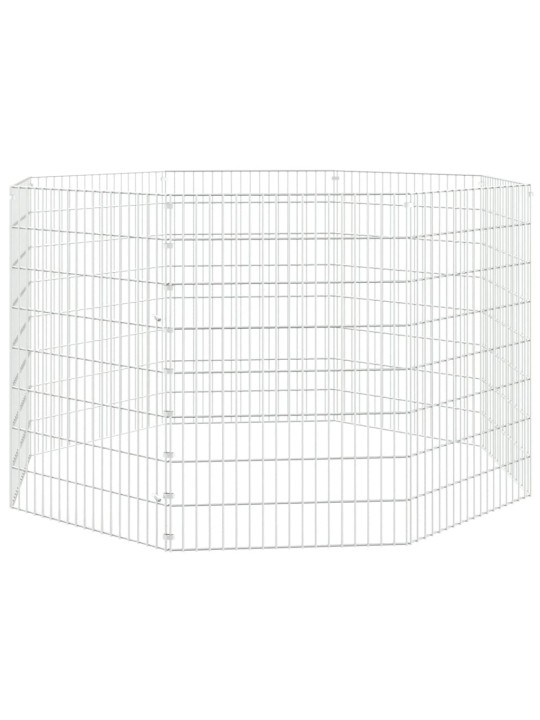 Ohrádka pro zvířata 8 panelů 54 x 80 cm pozinkované železo