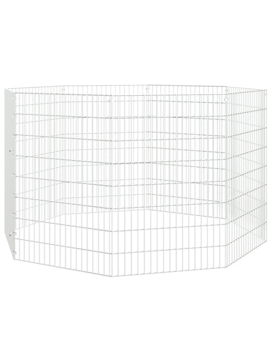 Ohrádka pro zvířata 8 panelů 54 x 80 cm pozinkované železo