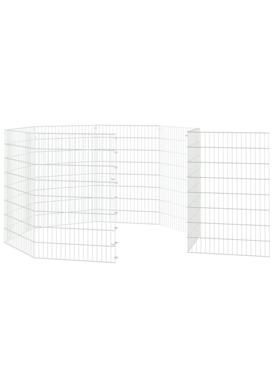 Ohrádka pro zvířata 8 panelů 54 x 80 cm pozinkované železo