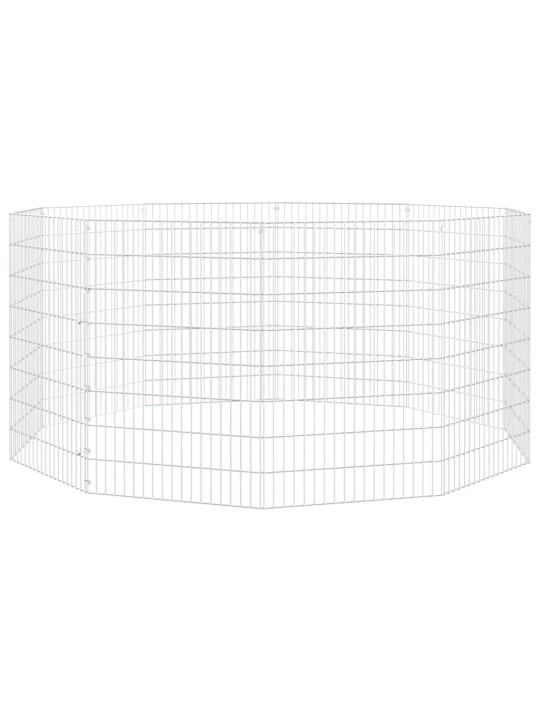 Ohrádka pro zvířata 10 panelů 54 x 80 cm pozinkované železo
