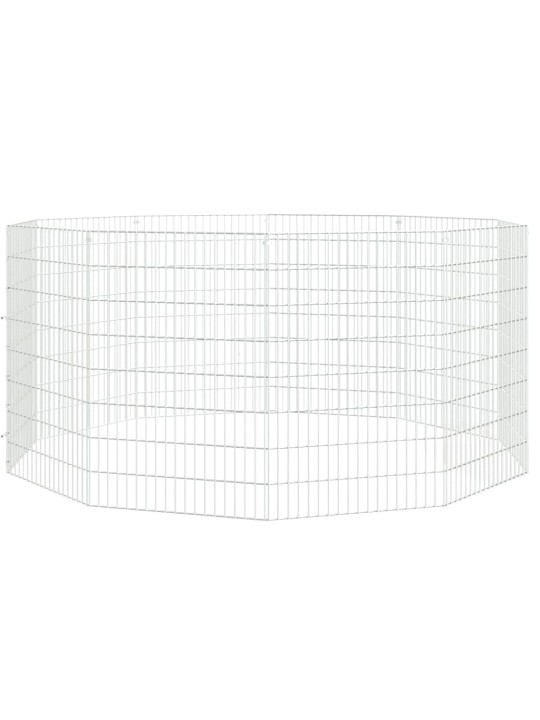 Ohrádka pro zvířata 10 panelů 54 x 80 cm pozinkované železo
