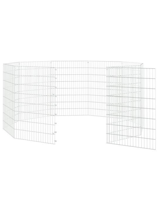 Ohrádka pro zvířata 10 panelů 54 x 80 cm pozinkované železo