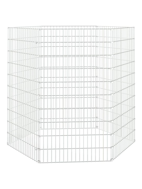 Ohrádka pro zvířata 6 panelů 54 x 100 cm pozinkované železo