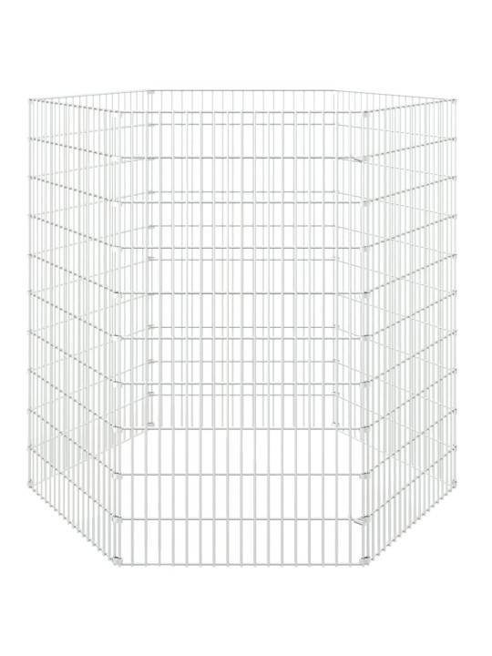 Ohrádka pro zvířata 6 panelů 54 x 100 cm pozinkované železo