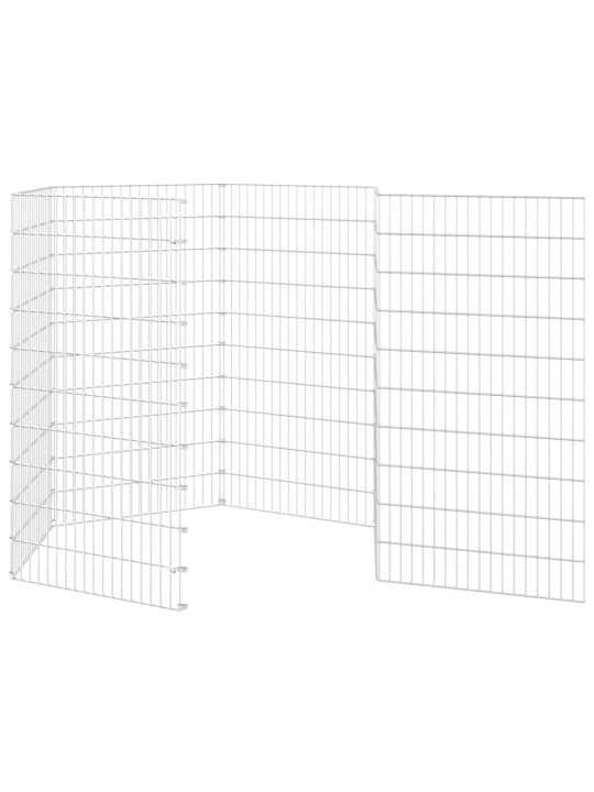 Ohrádka pro zvířata 6 panelů 54 x 100 cm pozinkované železo
