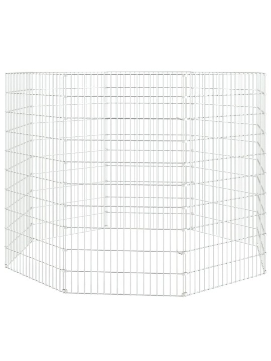 Ohrádka pro zvířata 8 panelů 54 x 100 cm pozinkované železo