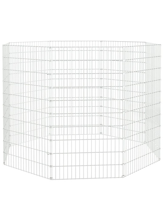 Ohrádka pro zvířata 8 panelů 54 x 100 cm pozinkované železo