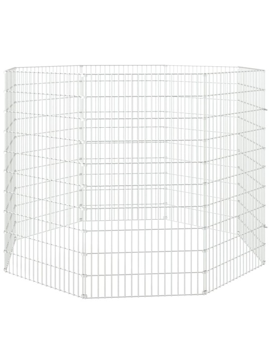 Ohrádka pro zvířata 8 panelů 54 x 100 cm pozinkované železo