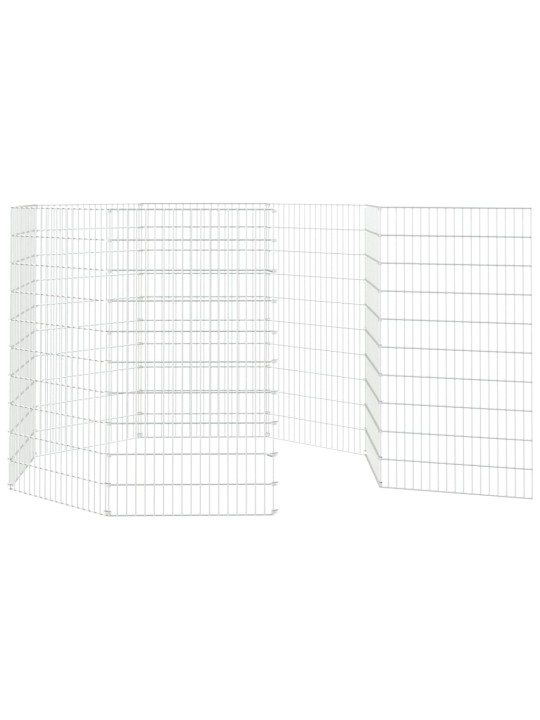 Ohrádka pro zvířata 8 panelů 54 x 100 cm pozinkované železo