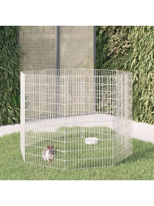 Ohrádka pro zvířata 8 panelů 54 x 100 cm pozinkované železo