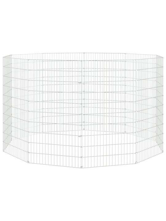 Ohrádka pro zvířata 10 panelů 54 x 100 cm pozinkované železo