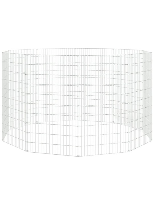 Ohrádka pro zvířata 10 panelů 54 x 100 cm pozinkované železo