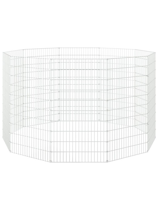 Ohrádka pro zvířata 10 panelů 54 x 100 cm pozinkované železo