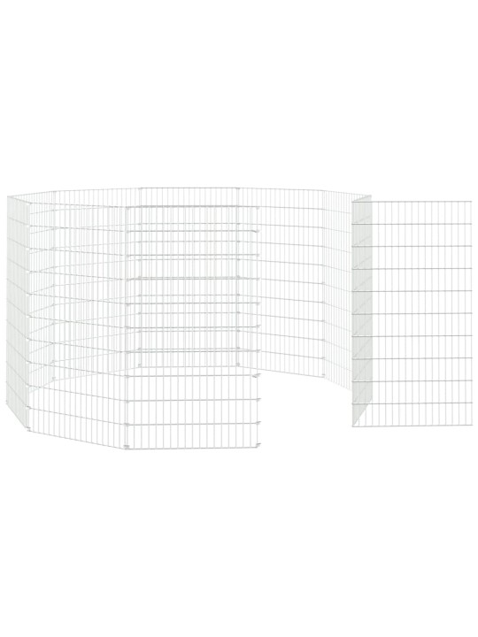 Ohrádka pro zvířata 10 panelů 54 x 100 cm pozinkované železo