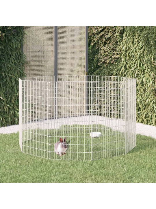 Ohrádka pro zvířata 10 panelů 54 x 100 cm pozinkované železo