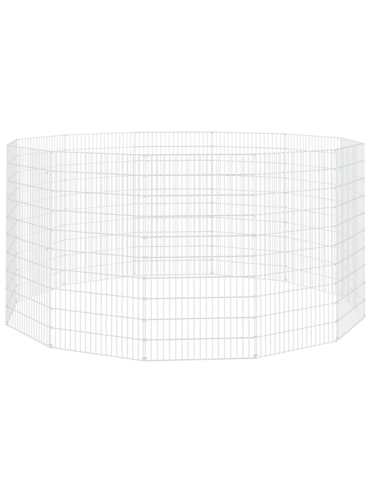Ohrádka pro zvířata 12 panelů 54 x 100 cm pozinkované železo